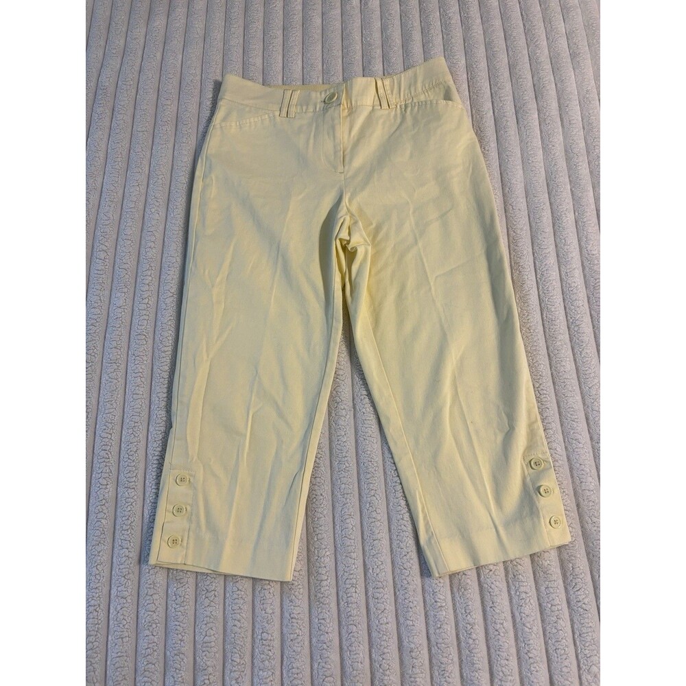 Vintage Counterparts Low Rise Capris pants women’s 6p Butter Yellow Workwear Y2K